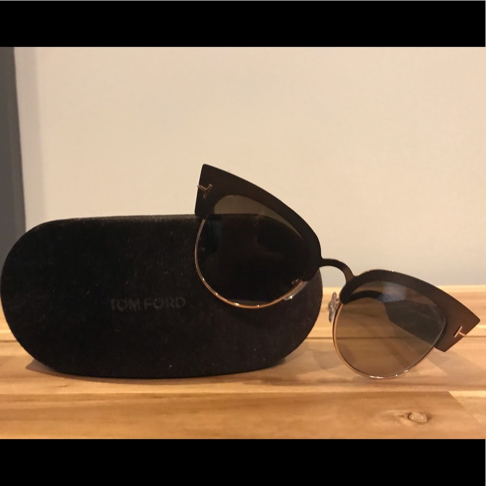 *NEW* Tom Ford Cat Eye Brown Sunglasses